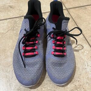 Nike Gray and Pink Athletic Shoes with Breathable Mesh